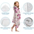 thumbnail image 7 of Pink Pioneer Flower Pattern Hooded Bath Towel，50"x30" for Ages 3 To 12 Kids, Quick Dry Lightweight Soft Microfiber Hood Beach Towel Cover Up for Kids, 7 of 7