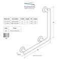 thumbnail image 2 of Transolid Zl2231l Z-Series 22" Grab Bar - Brushed Stainless, 2 of 5