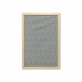 thumbnail image 1 of Geometric Wall Art with Frame, Cubic Forms with Inner Abstract Stripes Modern Mosaic Design, Printed Fabric Poster for Bathroom Living Room, 23" x 35", Charcoal Grey and Ivory, by Ambesonne, 1 of 2