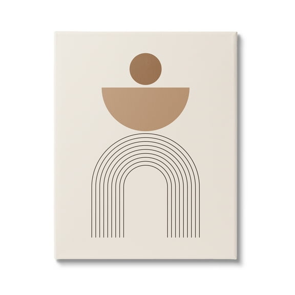 Stupell Industries Brown Boho Arch Abstract Painting Gallery Wrapped Canvas Print Wall Art, 30 x 40