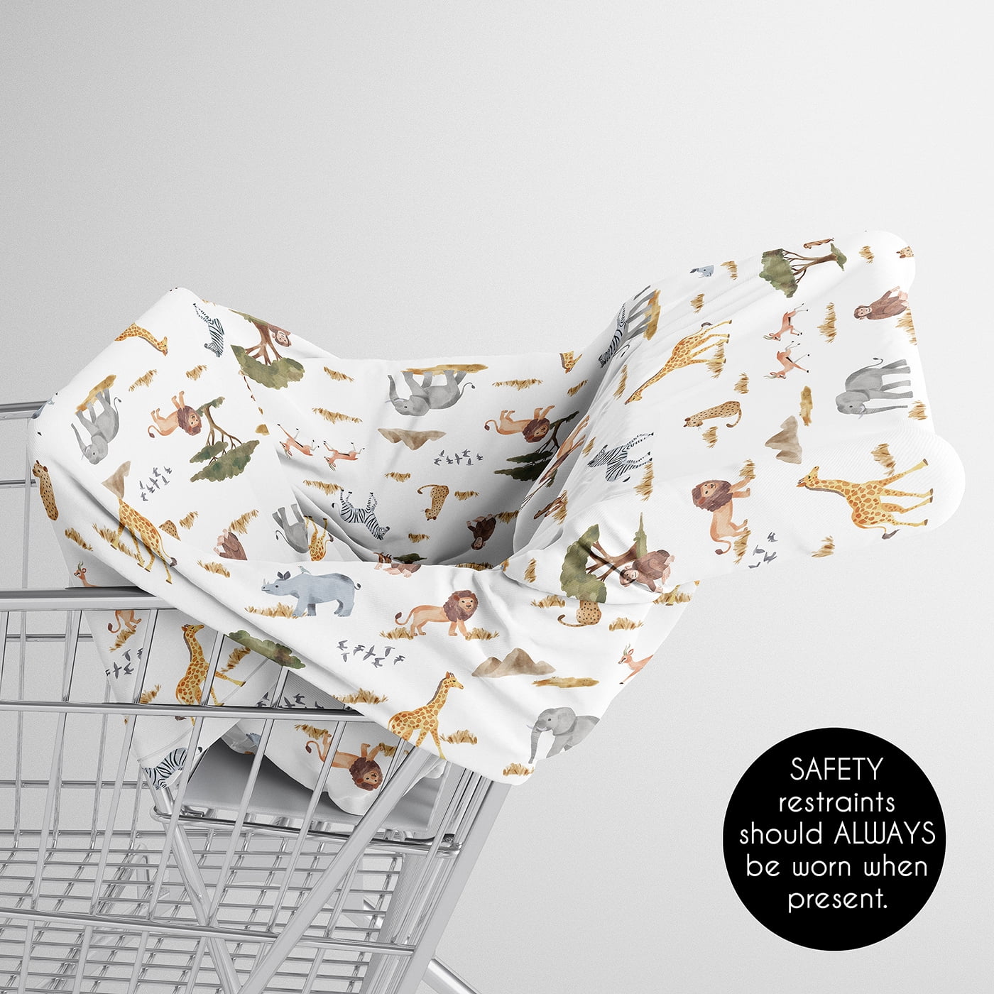Sweet Jojo Designs Jungle Boy, Girl, Unisex/Gender Neutral Multi Use Baby Car Seat and Nursing Cover