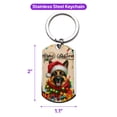 thumbnail image 5 of Merry Christmas Santa German Shepherd Scarf Twinkling Lights Xmas Holiday Stainless Steel Keychain Alsatian Dog Lover Gifts Collar Charm Tag Keyring - 00022, 5 of 5