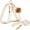 Beige Harness Set, variant on HQREA Embroidered Dog Harness and Leash Set, Easy Walk No Pull Dog Harness with Handle & Bow for Female Dogs