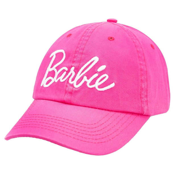Gorra de béisbol Barbie a la moda para niñas, gorra de algodón rosa para niñas de 5 a 13 años, gorra ajustable con cierre a presión para el patio de recreo, viajes, uso diario