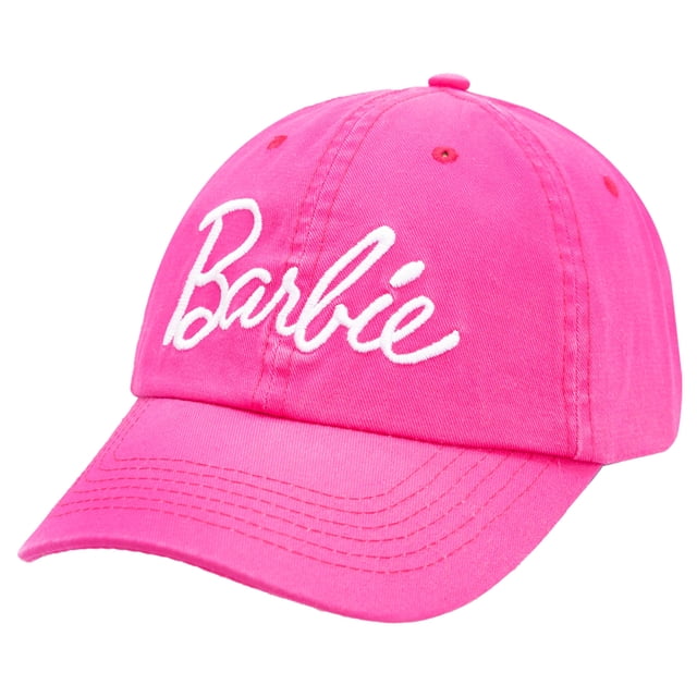 Gorra de béisbol Barbie a la moda para niñas, gorra de algodón rosa para niñas de 5 a 13 años, gorra ajustable con cierre a presión para el patio de recreo, viajes, uso diario