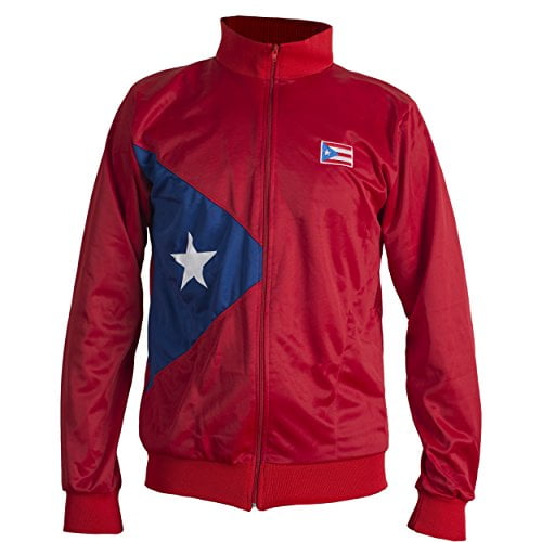 Veste de Survêtement Drapeau National des Caraïbes Puerto Rico Rouge pour Homme