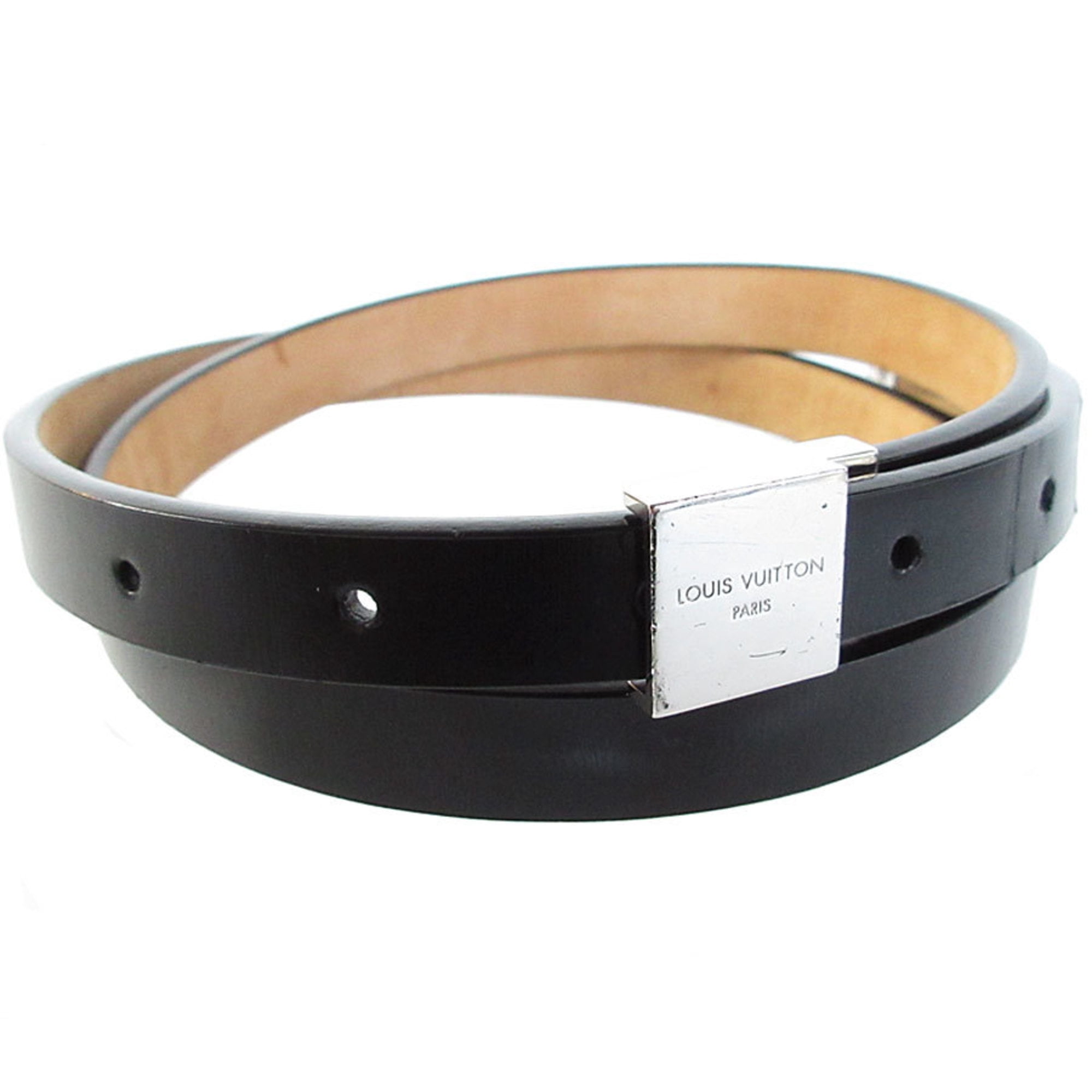 LOUIS VUITTON Belt Leather Metal Black Silver Women\'s s0507 Pretty LV 30mm Reversible Belt Monogram - Women  main image 4