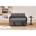 thumbnail image 6 of Leumius 3 in 1 Convertible Sleeper Sofa Bed, Modern Convertible Sofa Bed with 5-Position Adjustable Backrest,Velvet Pull Out Couch with Pull Out Bed for Living Room Furniture,Gray, 6 of 23