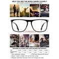 thumbnail image 6 of MARE AZZURO Large Bifocal Reading Glasses Men Blue Light Blocking Readers Square Reader 0 1.0 1.5 2.0 2.5 3.0 3.5 (Black, 2.00), Polycarbonate Lens, 6 of 9