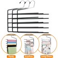 thumbnail image 3 of Pants Rack Multi-layer Open Design Space-saving Wrinkle-free Multipurpose Efficient Closet Organization Hanger Black One Size, 3 of 13