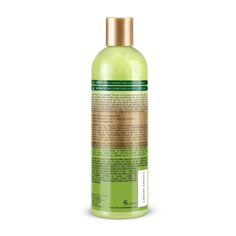 African Pride Olive Miracle 2 in 1 Hair Shampoo & Conditioner, 12