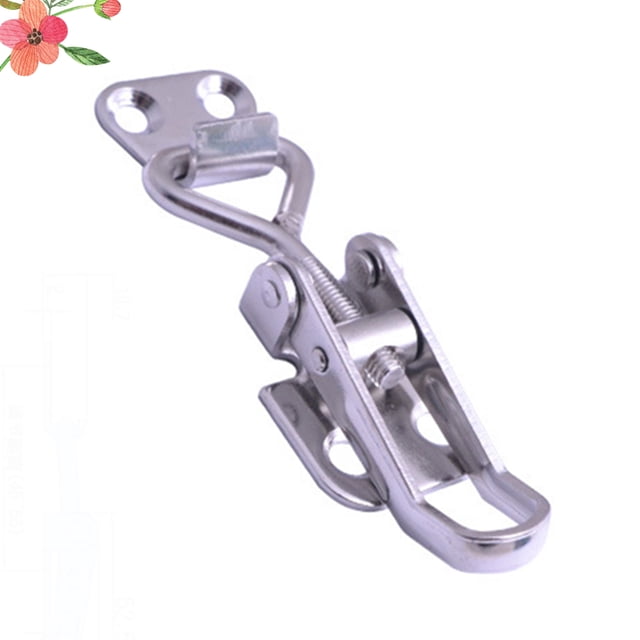 CHICHUMID 1Set Metal Toggle Latch Lock Screw In Stainless Steel Hasp Lock for Welding Jigging Repairing 9.4*2.7cm