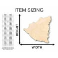 thumbnail image 2 of Unfinished Wood Nicaragua Shape - Country - Craft - up to 46" DIY 14" / 1/8", 2 of 3