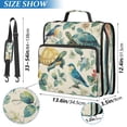 thumbnail image 3 of Water-Resistant 3-Ring Binder Organizer with Multiple Pockets Zipper Binder Bag for Office Colorful Turtles and Birds Pattern, 3 of 8