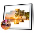 thumbnail image 1 of Cuadros Decorativos 5 piezas 5D bricolaje completo taladro diamante pintura árbol de coco cruz puntada bordar Sywqhk Nuevos Originales, 1 of 1