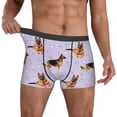 thumbnail image 2 of Kdxio Men's Boxer Briefs with German Shepherd Dog Print - Comfortable and Breathable Underwear for Everyday Wear, 2 of 7