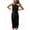 Black, variant on Women's Chiffon Floral Sheer Sarong High Slit Coverups Print Wraps Swimsuit for Beach Leopard Lily One size