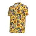 thumbnail image 2 of Rocae Sunflowers Vintage for Men's Short Sleeve Polo Shirt, Quick Drying Performance Moisture Wicking Sports Men's Golf Shirt Medium, 2 of 9