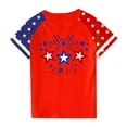 thumbnail image 4 of GERsome Unisex Kid's American Flag Short Sleeve T Shirts 4th of July Crew Neck Pullover Patriotic Tops, Toddler, Little Kids Boys, Girls, 13-14 Years, 4 of 4