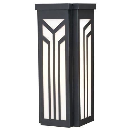 

Vaxcel Evry 1 Light Bronze Outdoor Wall Lantern White Glass