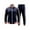 Navy, variant on Men's Winter 2-Piece Casual Set, Fleece Baseball Jacket and Pants, Warm Sportswear Outfit For Cold Weather Outdoor Activities,Army Green,L