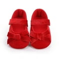thumbnail image 7 of Girls Sneakers Sizes 0-6 Months Soild Colour Bowknot Princress Soft Sole Floor Barefoot Non Slip First Walkers Prewalker Red Baby Shoes, 7 of 7