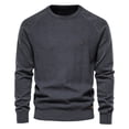thumbnail image 1 of CEHVOM Chandail à Col Rond pour Hommes Chandails Décontractés Doux pour Hommes Chandail Classique avec Bord Côtelé, 1 of 3
