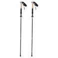 thumbnail image 2 of Juego de bastones de senderismo plegables, 2 uds., para caminar al aire libre, escalar, Alpenstocks, aleación de aluminio negra, 2 of 8
