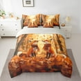 thumbnail image 3 of Manfei Wild Fox 7-Piece Bedding Comforter Set,Rustic Autumn King Bedding Sets,Happy Fall Bed Sheets For Girls Kids,Ultra Soft Home Decor Reversible, 3 of 9