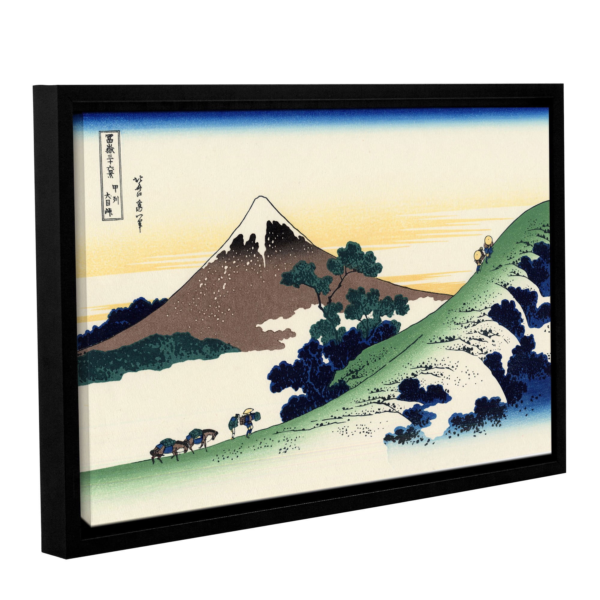 Katsushika Hokusai's "Mount Fuji in the Sunset" Gallery Wrapped Floater-Framed Canvas