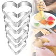 thumbnail image 2 of Heart Cookie Cutter Cookie Cutters, Ngxiha 5 Pieces Heart Shaped Cookie Cutter, Stainless Steel Small Biscuit Cutters Heart Shaped Mold Heart Cookie Cutter Set for Holiday Birthday, 2 of 9