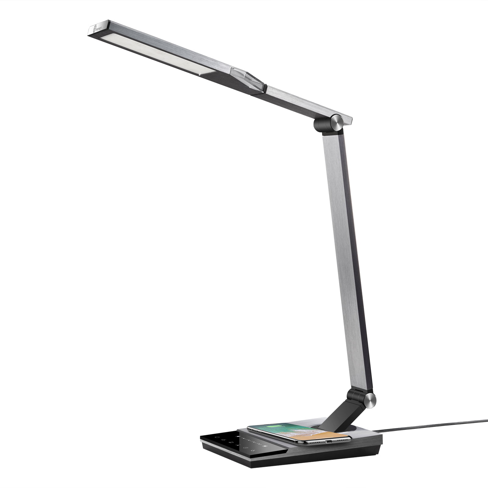 Lámpara LED de escritorio con cargador inalámbrico rápido y puerto