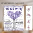 thumbnail image 5 of Gift to My Wife Blanket Anniversary Birthday Gifts for Wife from Husband Best Women Birthday Gift Ideas for Her Christmas Valentines Day Romantic I Love You Gift for Her 60"x80"（Purple）, 5 of 7