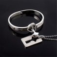 thumbnail image 5 of Pulsera con candado y collar con llave: joyas de acero de titanio para parejas, regalo romántico para el día de San Valentín, cumpleaños, Navidad, boda, aniversario, 5 of 5