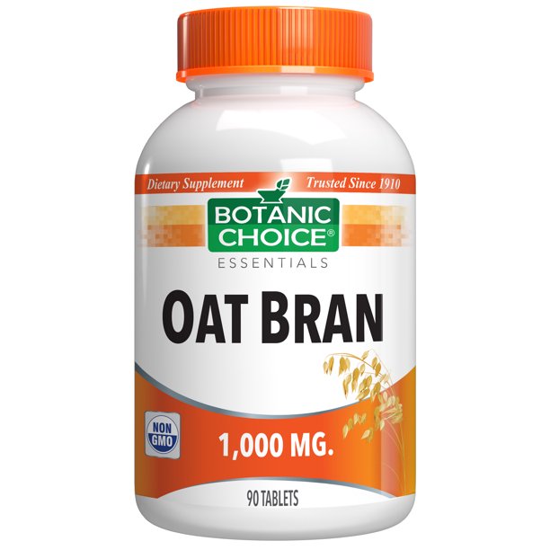 Botanic Choice Oat Bran 1000mg Daily Fiber Supplement, 90 Tablets