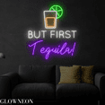 thumbnail image 2 of Glowneon But First Tequila Neon Sign, Tequila Led Sign, Bar Pub Art, 2 of 4