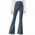 thumbnail image 2 of NAISIBABY Girls Shapewear Leggings – Soft Seamless Fall High-Waisted Flare-Leg Pants Navy Size 4T, 2 of 9