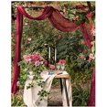 thumbnail image 7 of Chiffon Table Runner 29x120 Inch Sheer Romantic Table Runner for Wedding Birthday Party Bridal Shower Outdoor Decoration, 7 of 7