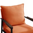 thumbnail image 5 of MERITLIFE Modern Accent Chair,Linen Fabric Armchairs with Metal Frame,Solid Wood Armrest, Foam Upholstery and Cotton Cushion,Orange,Set of 2, 5 of 12