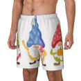 thumbnail image 2 of Uemuo Autumn Funny Gnomes Pattern Mens Swim Trunks Quick Dry Board Shorts with Mesh Lining, Stretch Beach Shorts Quick Dry No-Chafing Board Shorts-X-Large, 2 of 9