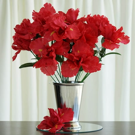 Iris Bouquet - Efavormart 60 pcs Artificial IRIS Flowers for DIY Wedding Bouquet Centerpieces Arrangements Baby Shower Home Decoration - 12 bushes