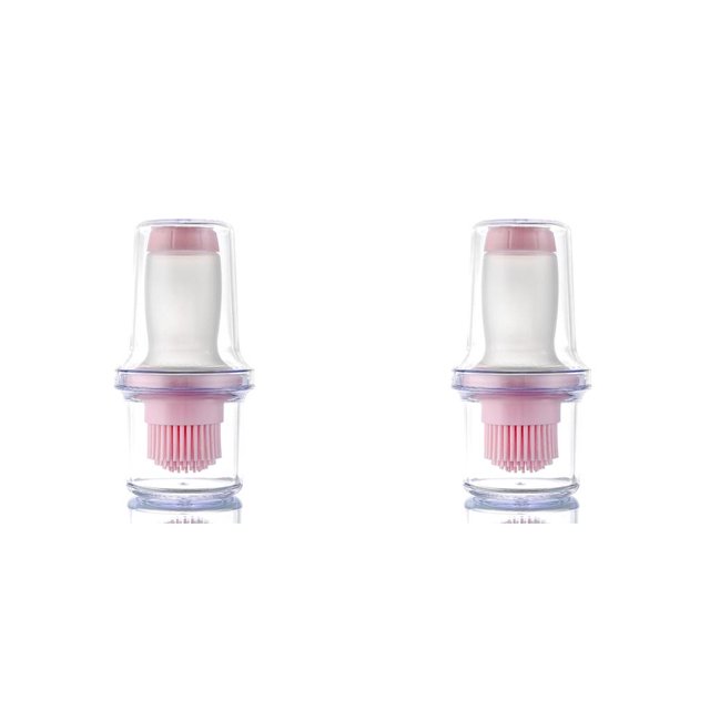 Bearachild Dispensador de aceite Botella Cocina Anti-escaldado Cepillo para hilvanar Parrilla desmontable Rosa Rosado 2piezas Bearachild CBP285345