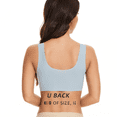 thumbnail image 3 of Sujetador deportivo sin costuras versión con sobrepeso con camiseta sin mangas, sujetador trasero para mujer europeo y americano, 3 of 6