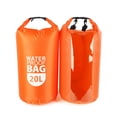 thumbnail image 4 of Graflsoa Orange PVC Waterproof Dry Bag with Transparent Window, 20L Capacity, Durable Grid Design for Outdoor Adventures, 4 of 6