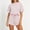 Pink women striped shorts set a1, variant on Women Striped 2 Piece Shorts Set Casual Summer Lounge Outfits Round Neck Short Sleeve Tshirt Elastic Waisted Shorts Matching Tracksuits Travel Airport Clothes, Pink L