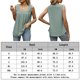 thumbnail image 2 of Cuello cuadrado Tops de verano Moda sin mangas para mujer Ajuste relajado (Verde L) FLhrweasw Para estrenar, 2 of 8