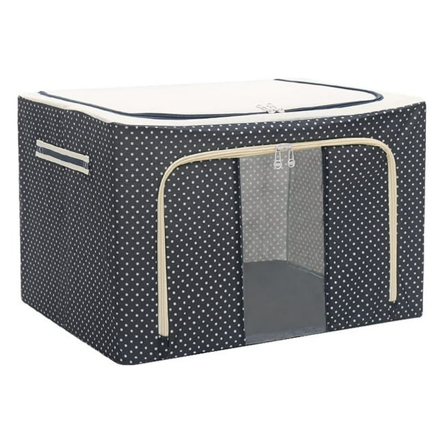 Caja de clasificación Oxford a prueba de polvo, cesta plegable a prueba de humedad, organizador de juguetes, armario de dormitorio, suéter de Almacenamiento y organización del hogar punto azul Toystoory HA071796-03
