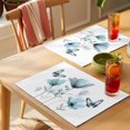 thumbnail image 4 of Spring Blue Tulip Placemats Set of 8 Pastoral Botanical Florals Simple Place Mats Indoor Wipeable Table Mats Washable Cloth Dining Table Placemats for Kitchen Holiday Party Home Decor 13x19 Inch, 4 of 9