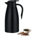 thumbnail image 1 of 2 Litre Thermal Coffee Carafe Jugs, Vacuum Jug Stainless Steel Double-Wall Vacuum Insulated Coffee Pot Coffee Plunger, Juice/Milk/Tea Insulation Pot (Black), 1 of 7