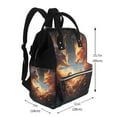 thumbnail image 2 of Daiia Red And Gray Flame Fox Large Capacity Baby Bag Waterproof Stylish Diaper Bag Mummy Backpack Adjustable Straps Diaper BagBaby Essentials Bag, 2 of 6
